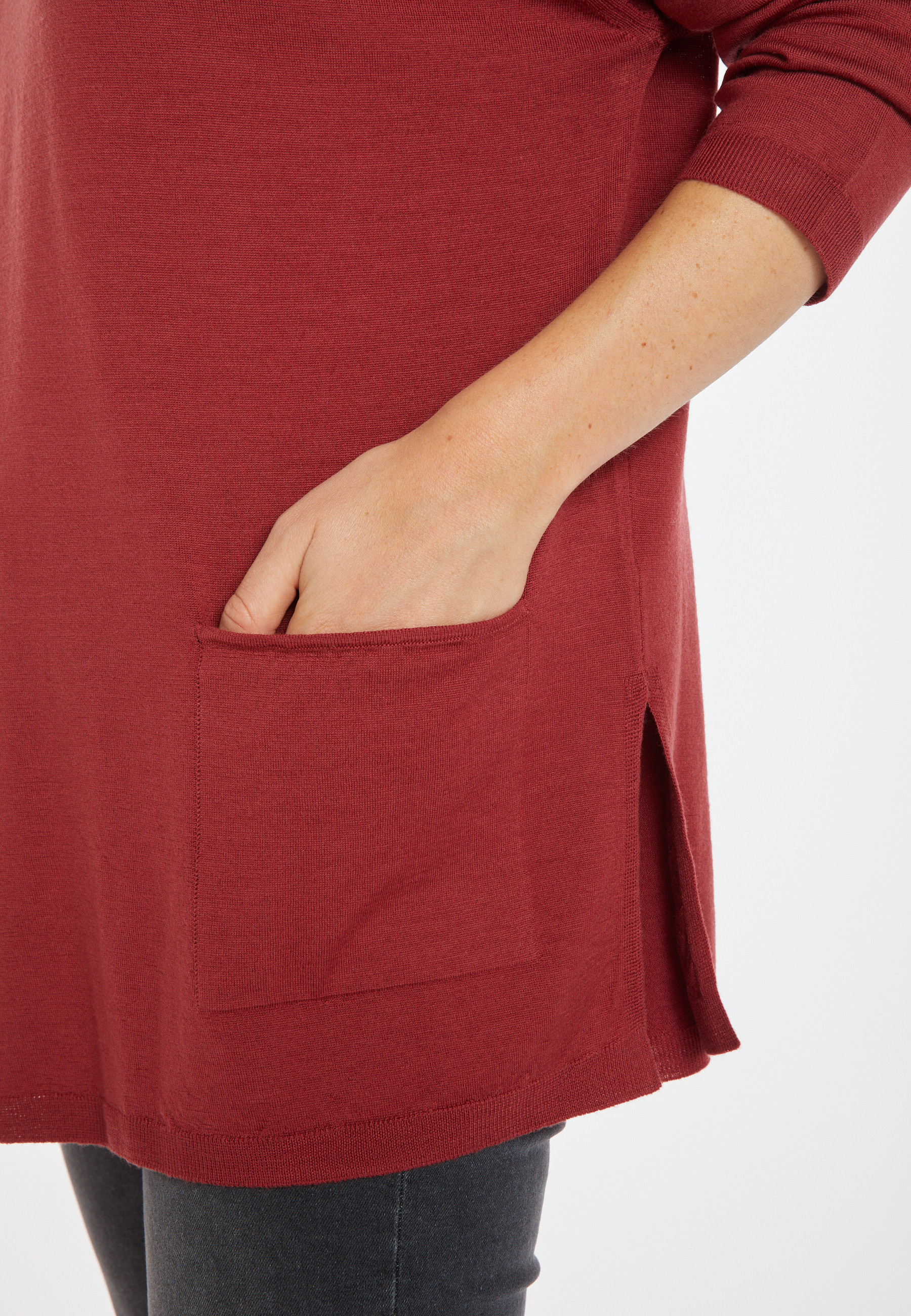 Pull ample à poches en laine mérinos - Albertine 8231