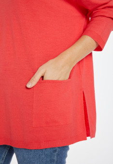 Loose-fitting merino wool sweater with pockets - Albertine