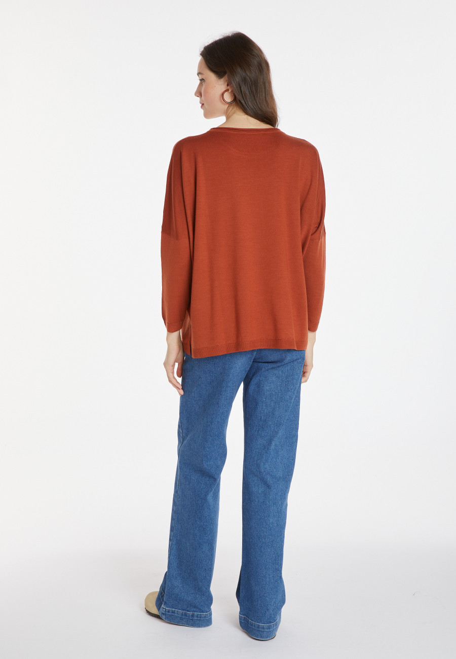 Pull ample fin en laine mérinos - Azel