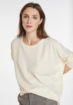 Loose-fitting round-neck sweater in merino wool - Azel