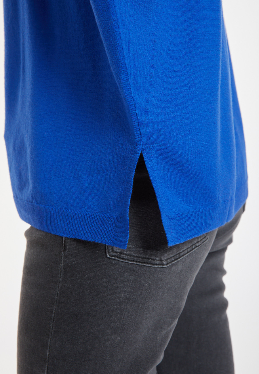 Loose-fitting round-neck sweater in merino wool - Azel