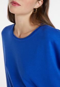 Loose-fitting round-neck sweater in merino wool - Azel