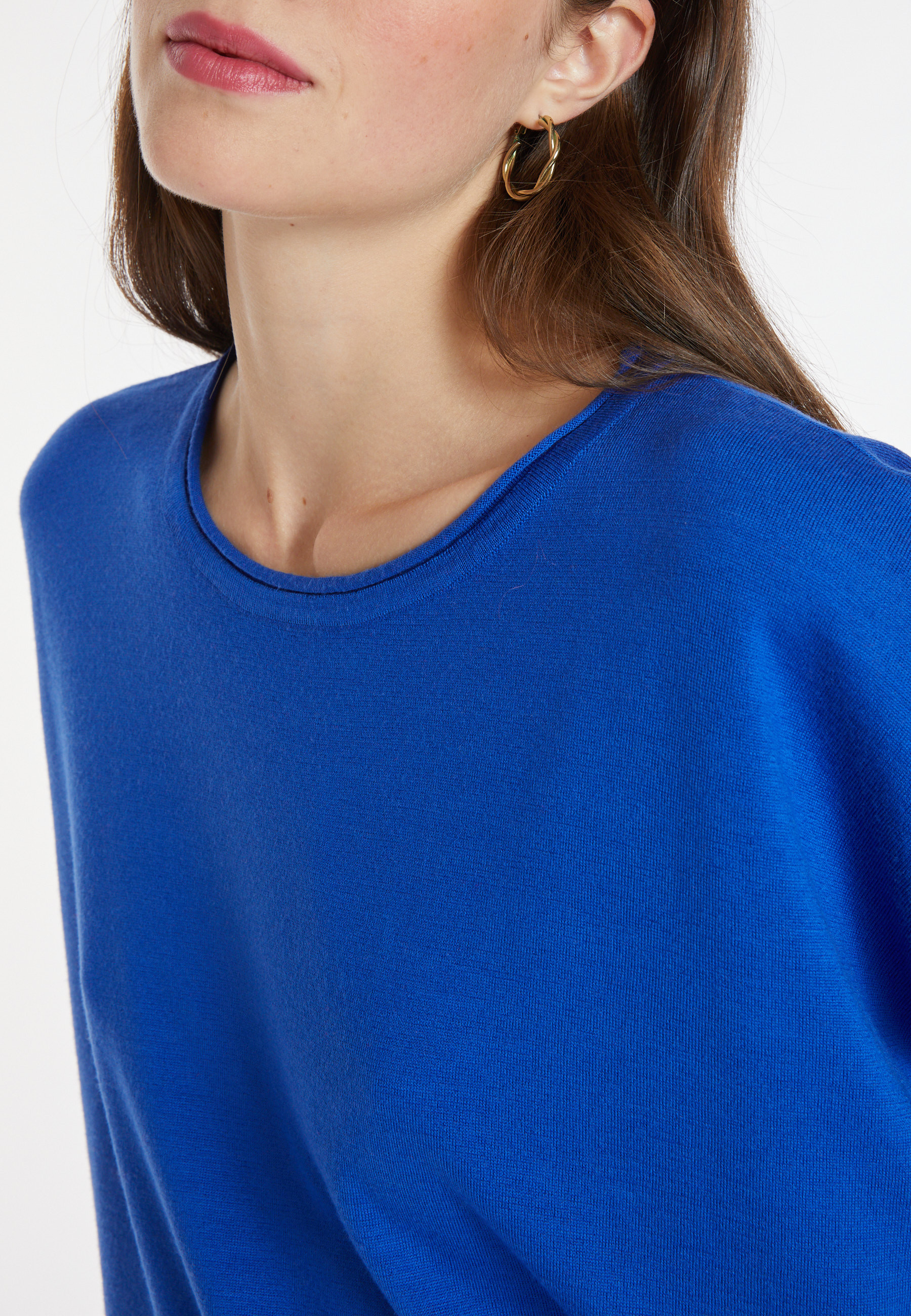 Pull ample col rond en laine mérinos - Azel 8241
