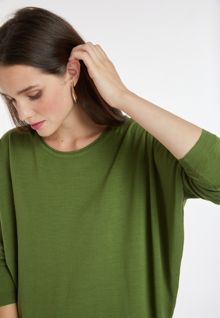 Pull ample fin en laine mérinos - Azel