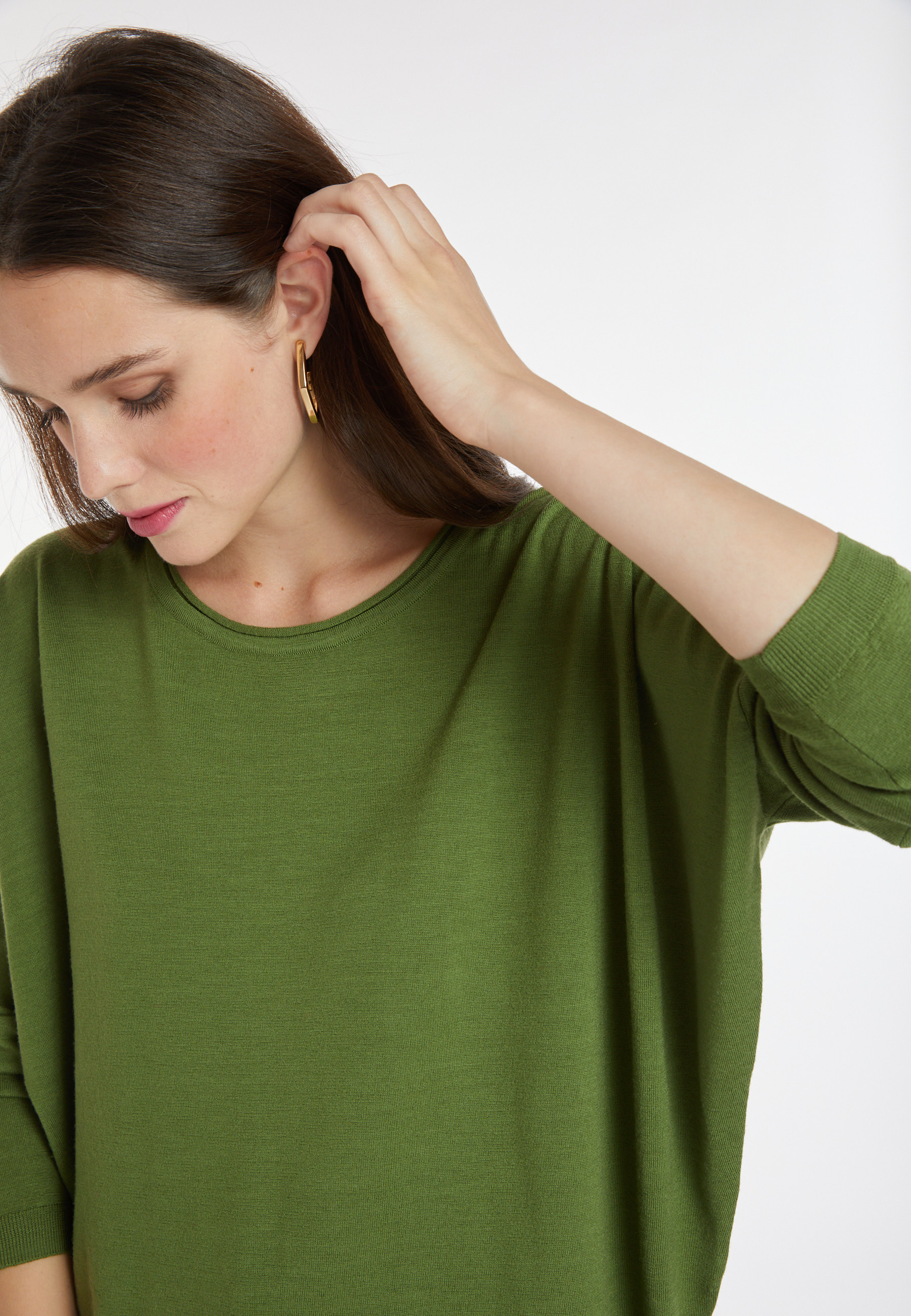 Loose-fitting round-neck sweater in merino wool - Azel
