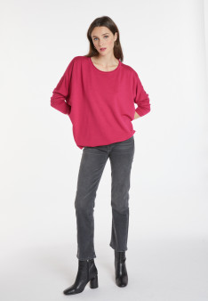 Pull ample col rond en laine mérinos - Azel 8292