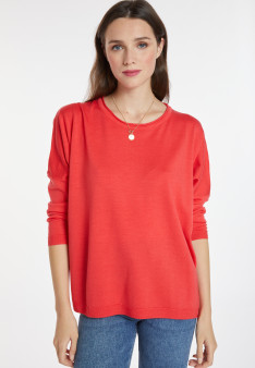 Pull ample col rond en laine mérinos - Azel 8280
