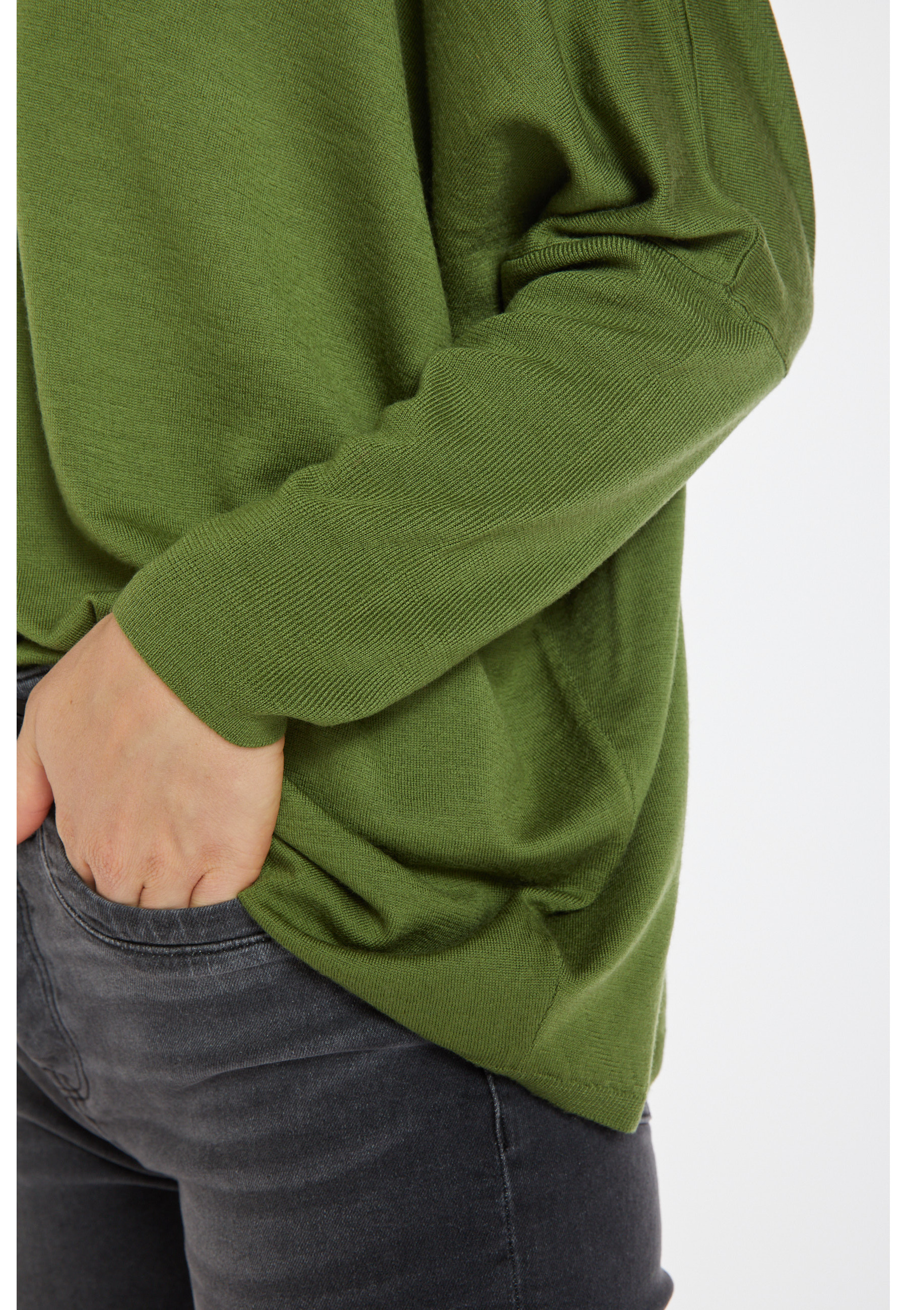 Merino wool bat-sleeve sweater - Boxe
