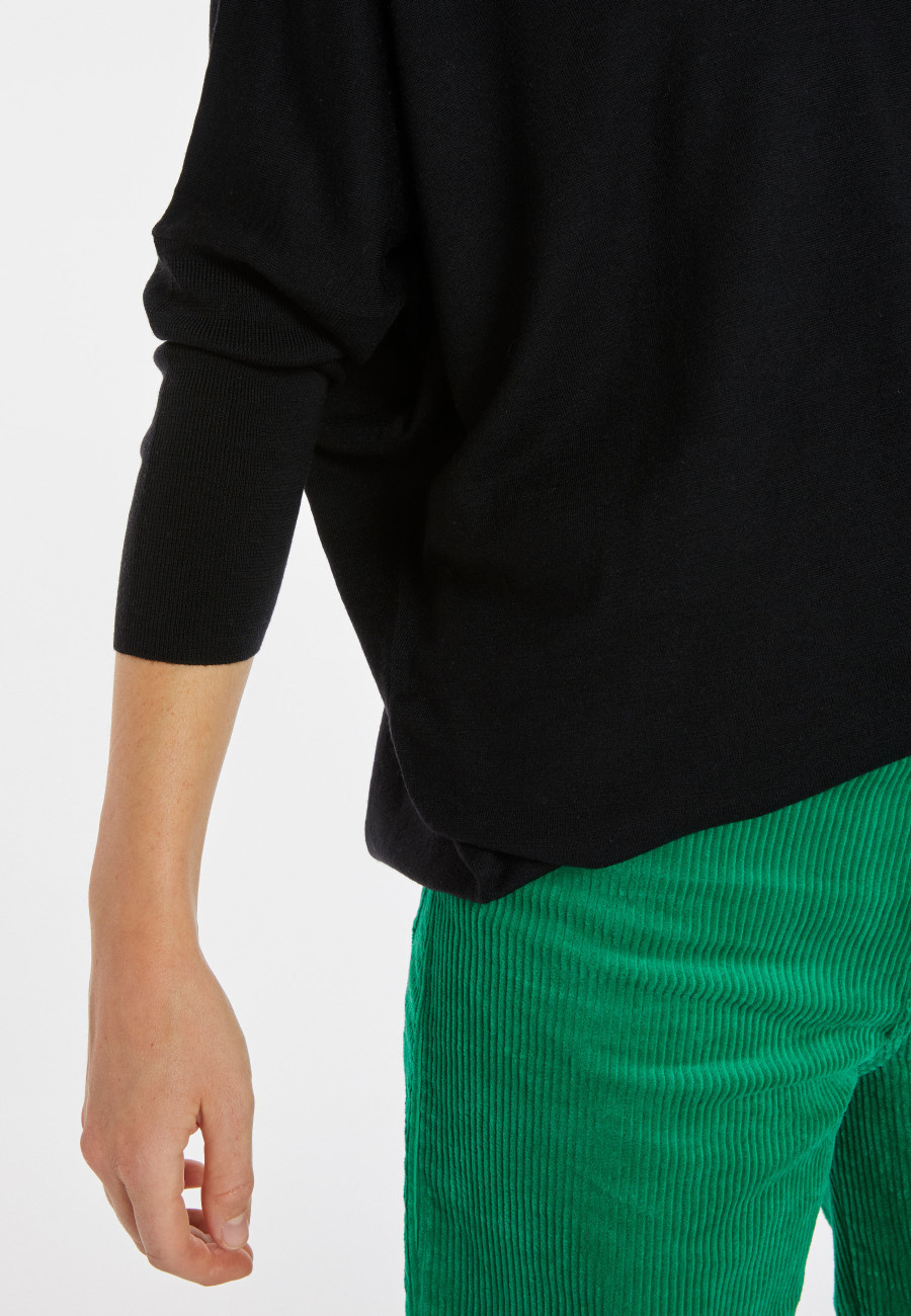 Merino wool bat-sleeve sweater - Boxe
