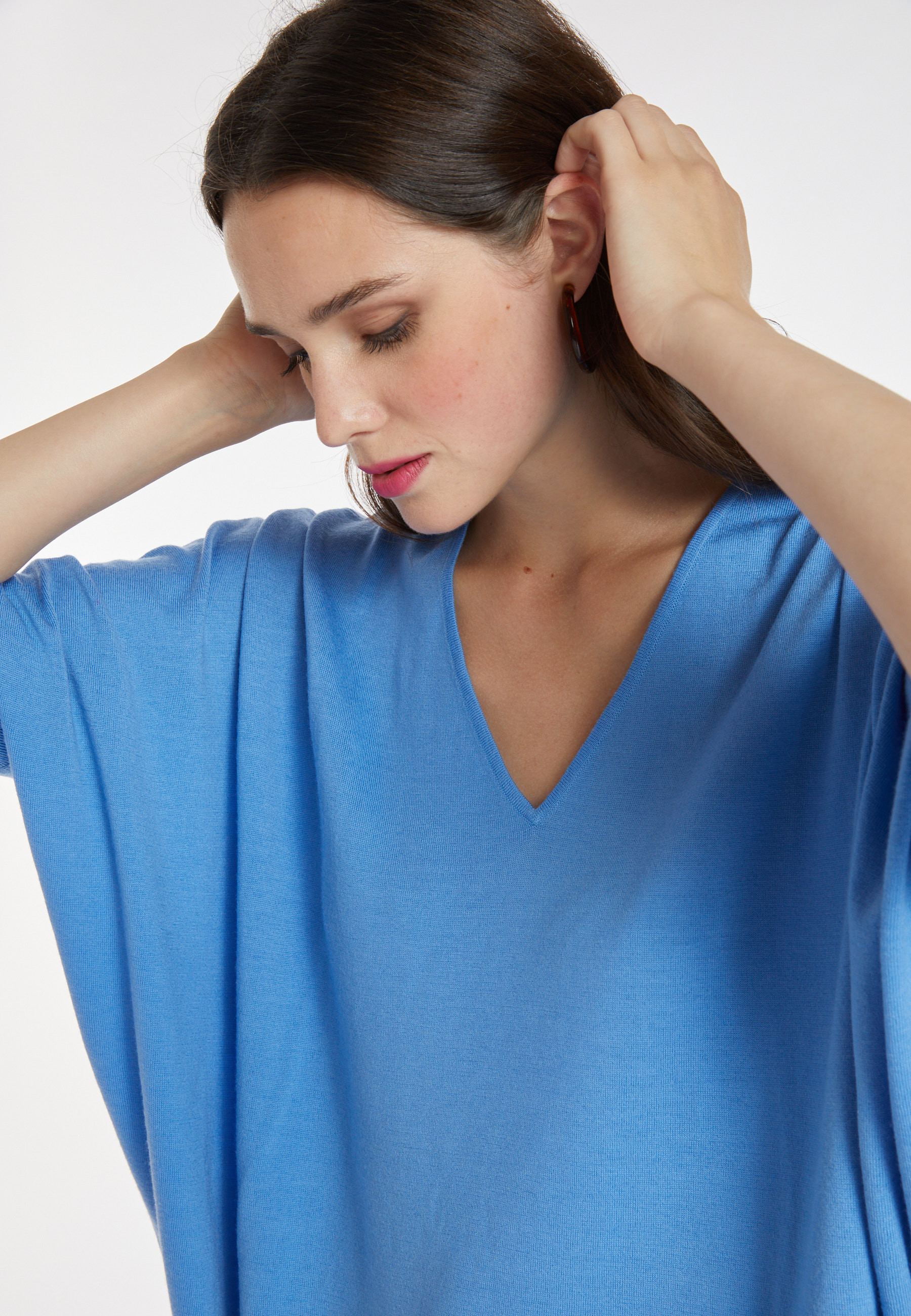 Merino wool bat-sleeve sweater - Boxe