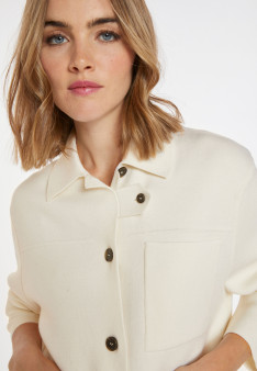 Merino wool jacket with buttons and pockets - Coline