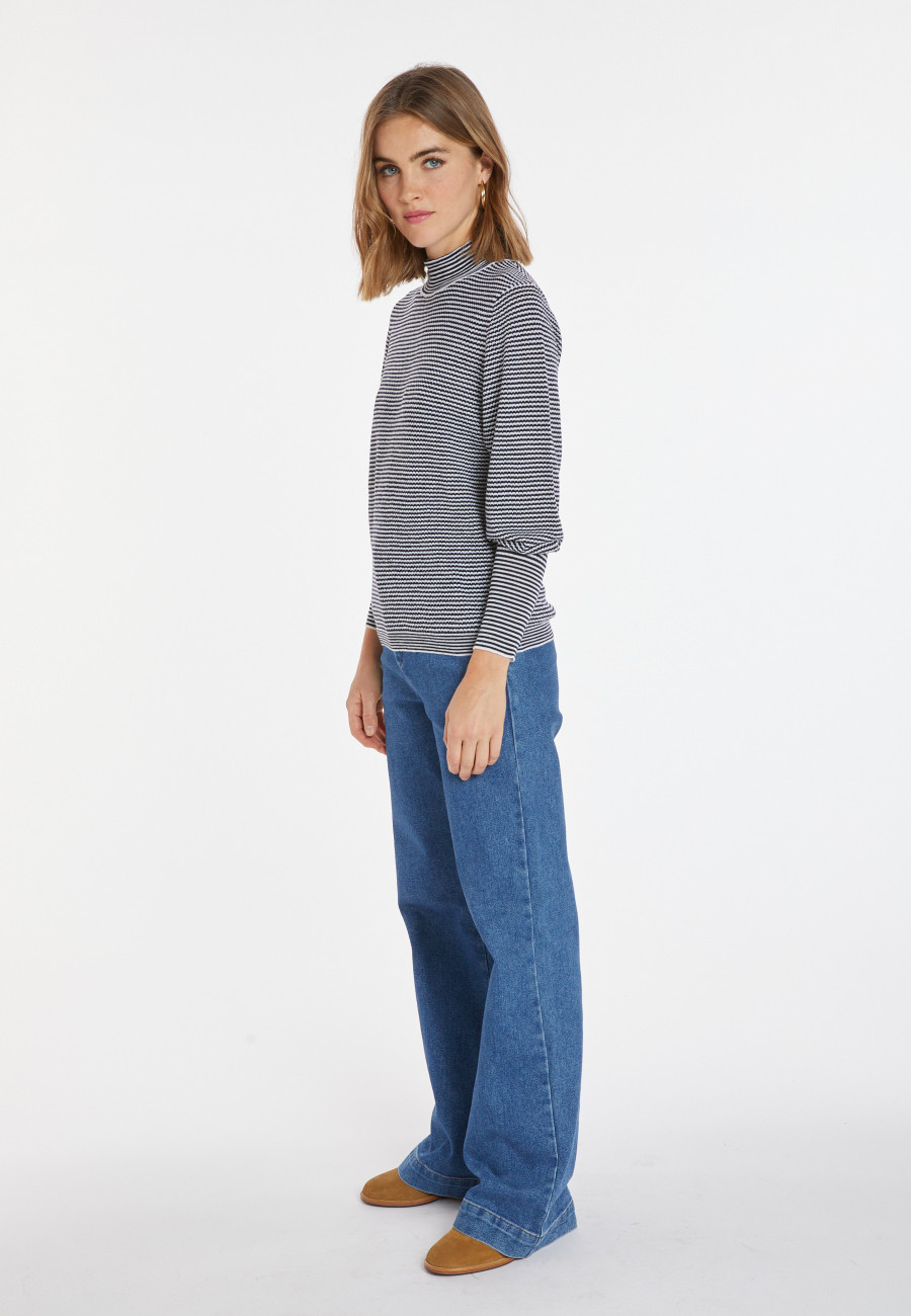 Pull à rayures en laine mérinos - Coco