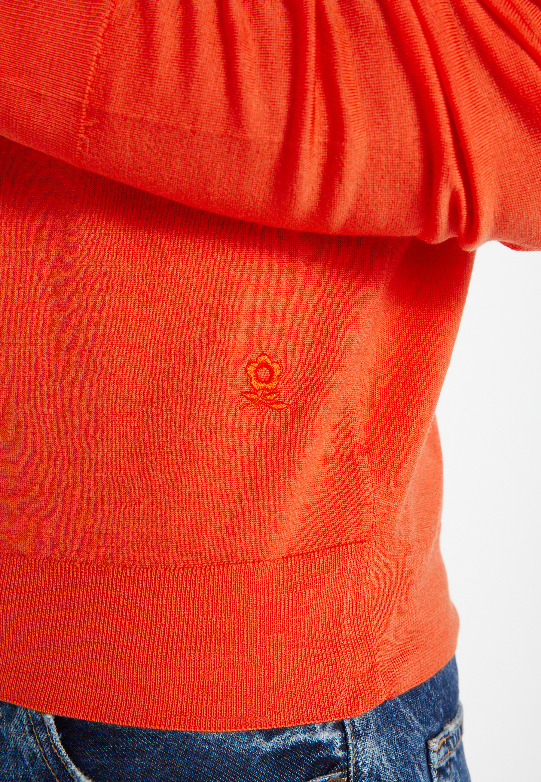 Pull col rond avec logo en laine mérinos - Eddie 8270