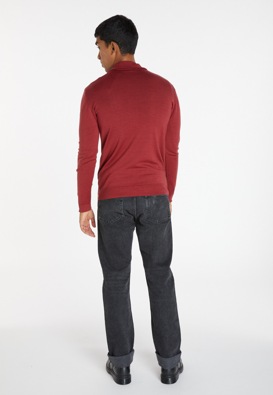 Colete com zíper em lã Merino - Estian