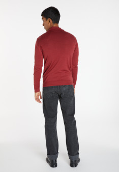 Zipped vest with logo in merino wool - Estian