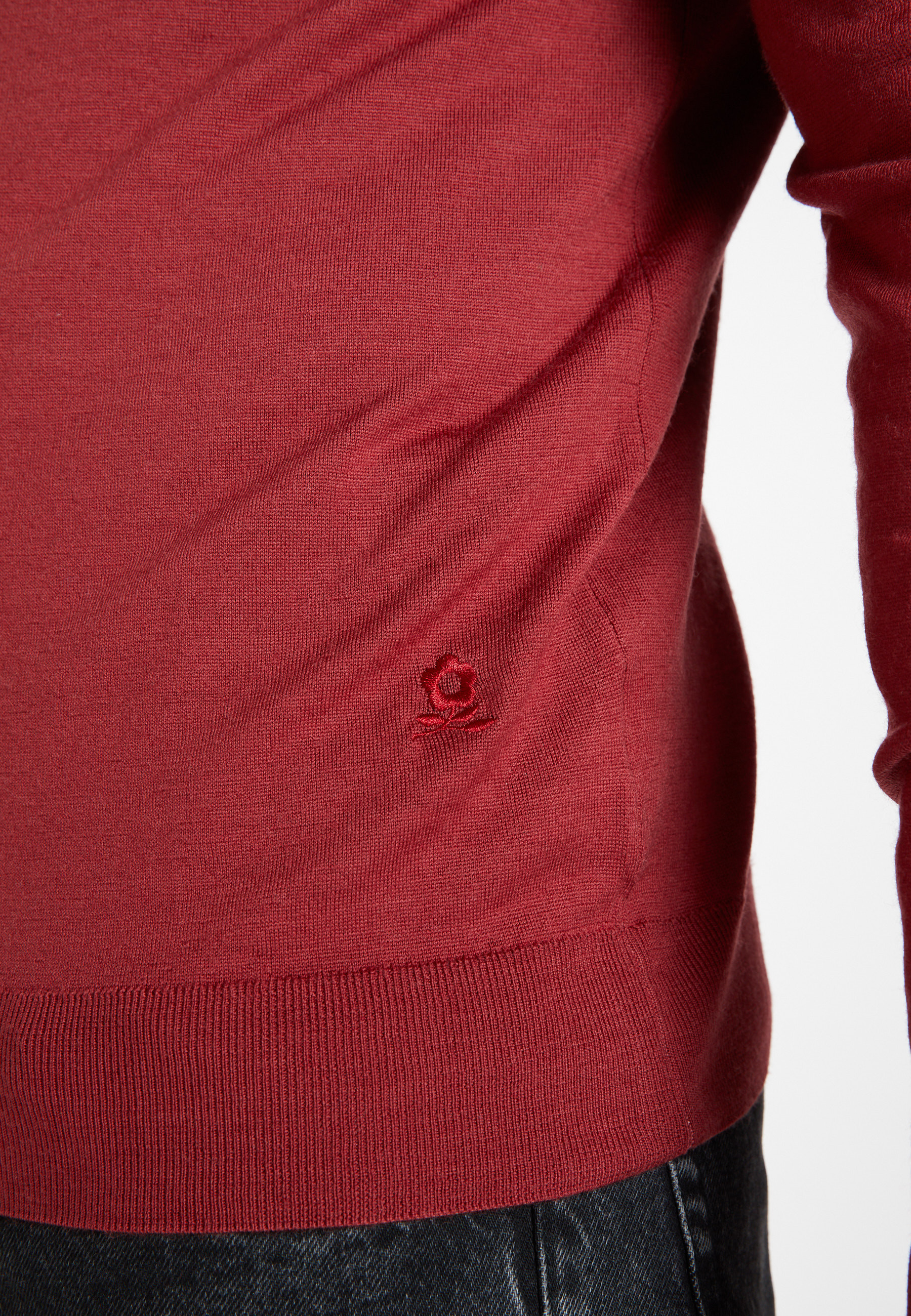 Zipped vest with logo in merino wool - Estian