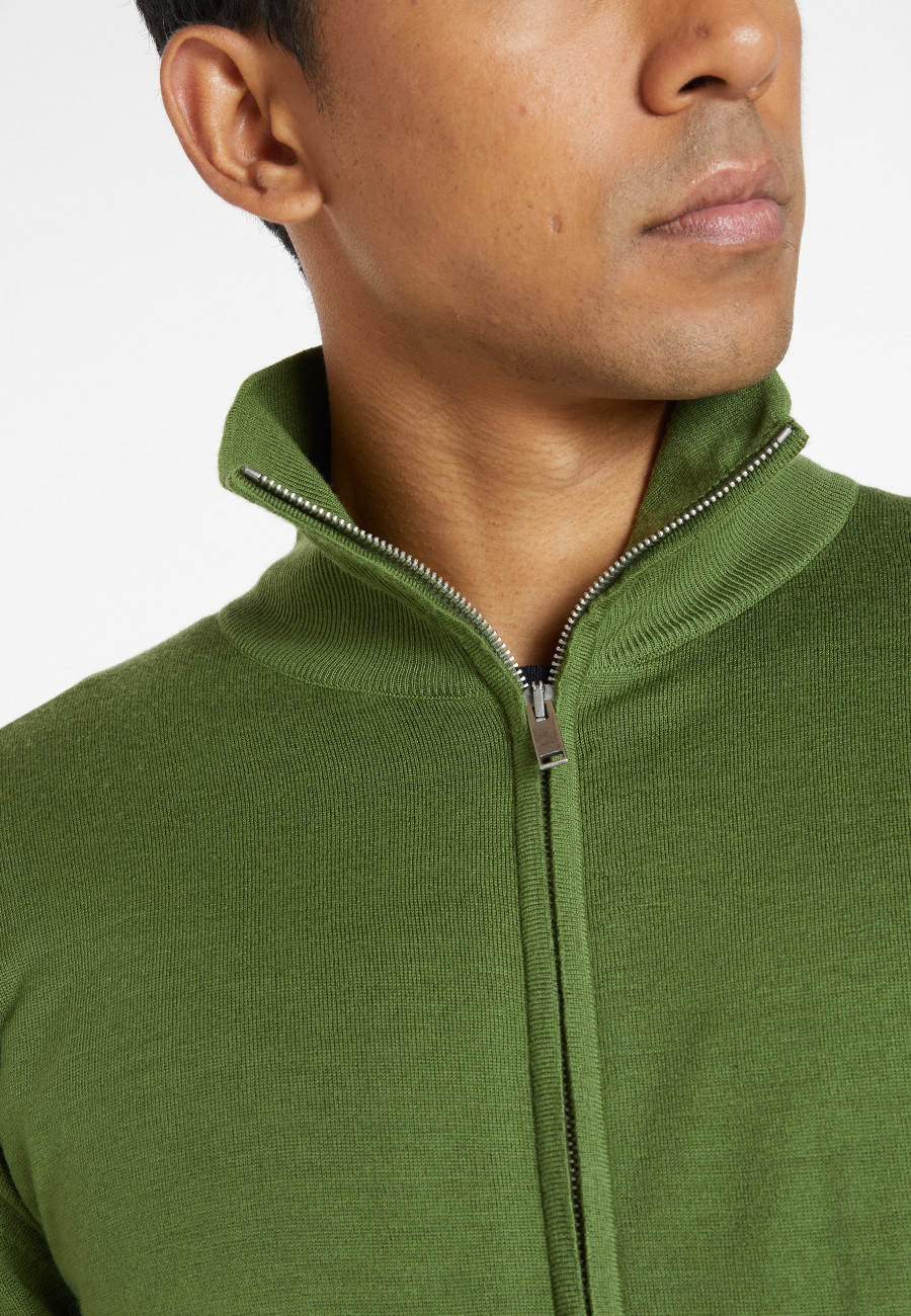 Gilet zippé en laine mérinos - Estian