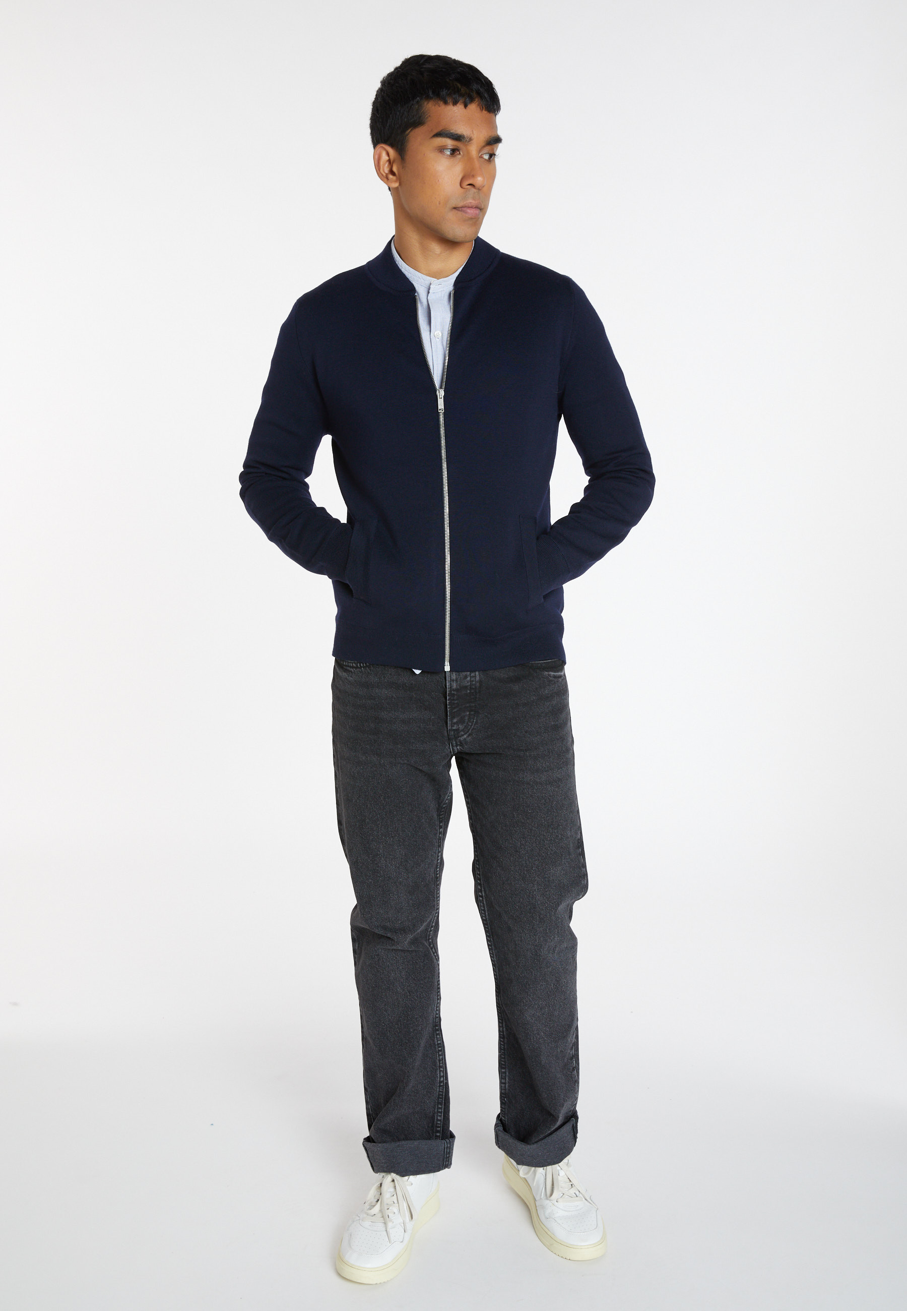 Veste à poches en laine mérinos - Archibald 8240