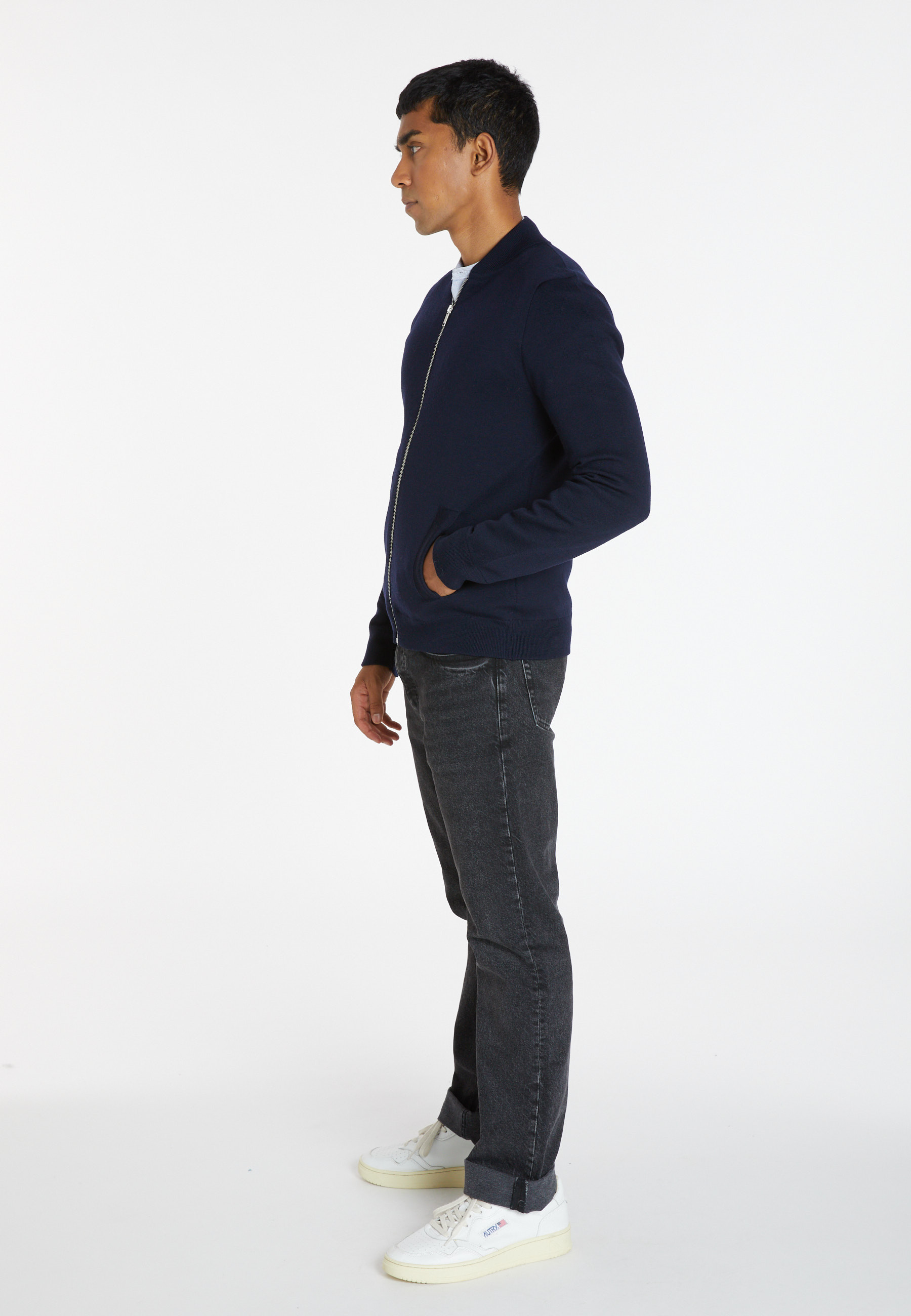 Veste à poches en laine mérinos - Archibald 8240