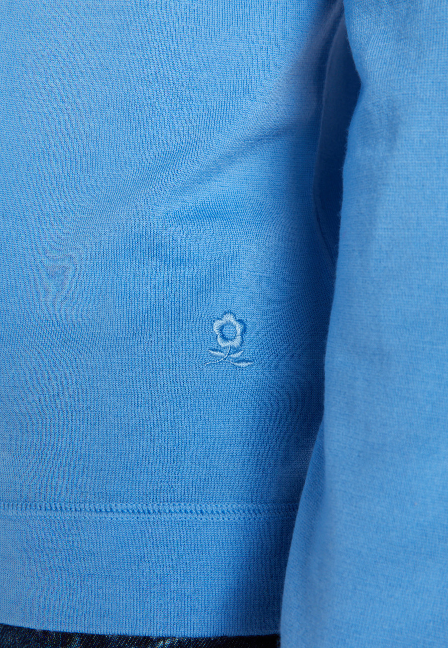 Pull col roulotté laine mérinos - Rythme