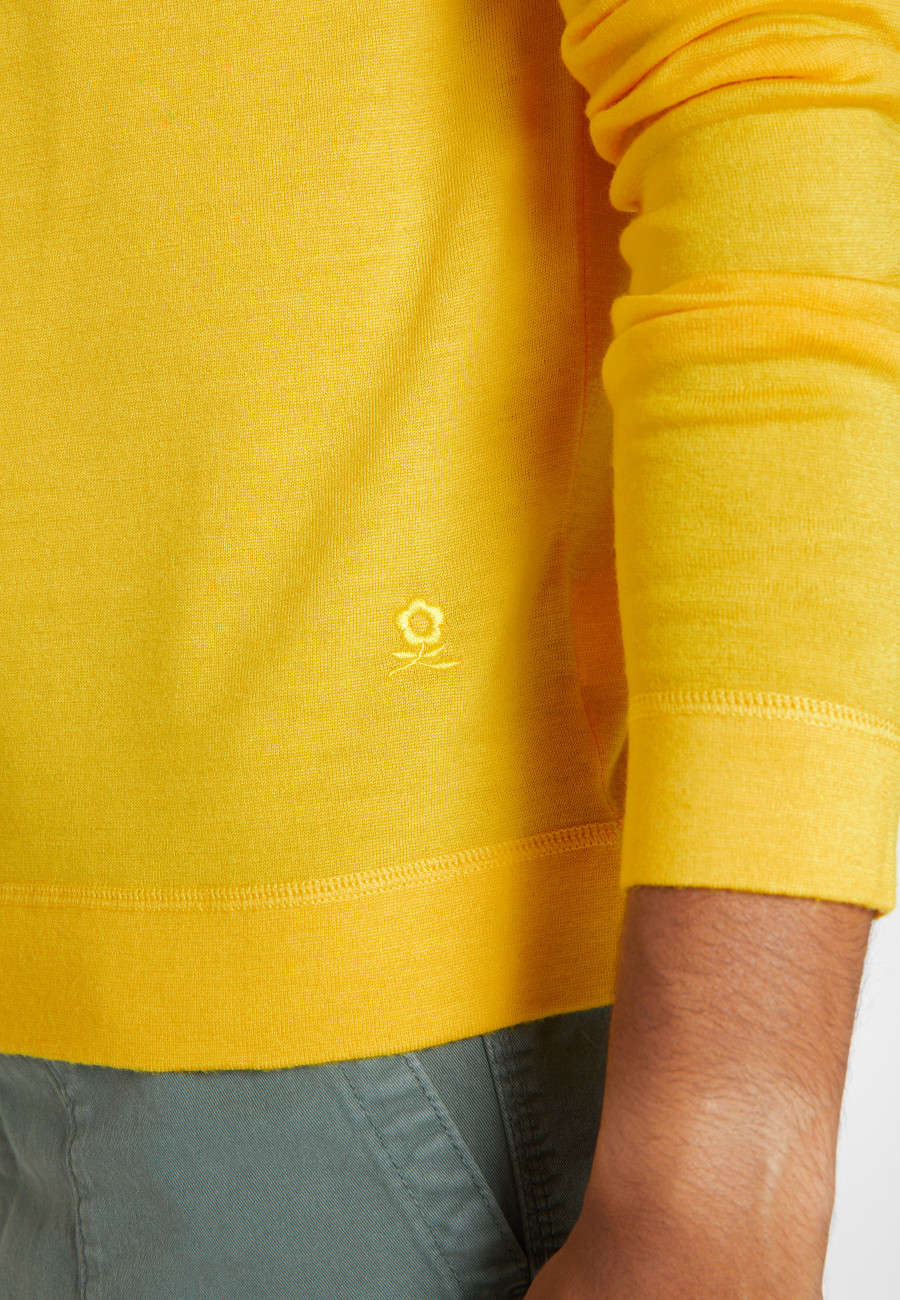 Pull col roulotté laine mérinos - Rythme