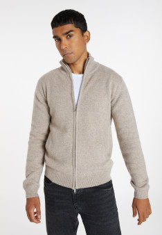 Zipped jacket in 4-ply cashmere - Balthazar