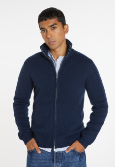 Zipped jacket in 4-ply cashmere - Balthazar
