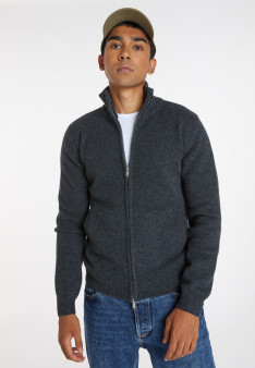 Zipped jacket in 4-ply cashmere - Balthazar