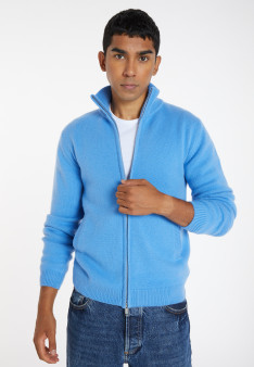 Veste zippée à poches en cachemire 4 fils - Balthazar 8242