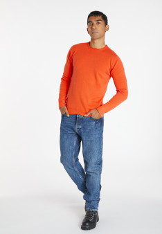 Round-neck cashmere sweater with rolled finishes - Ernest