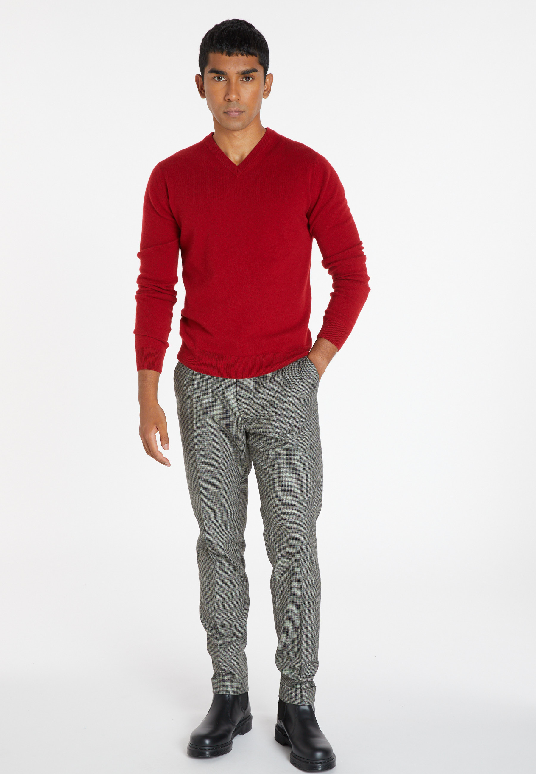 Pull col V en cachemire - Evann 8281
