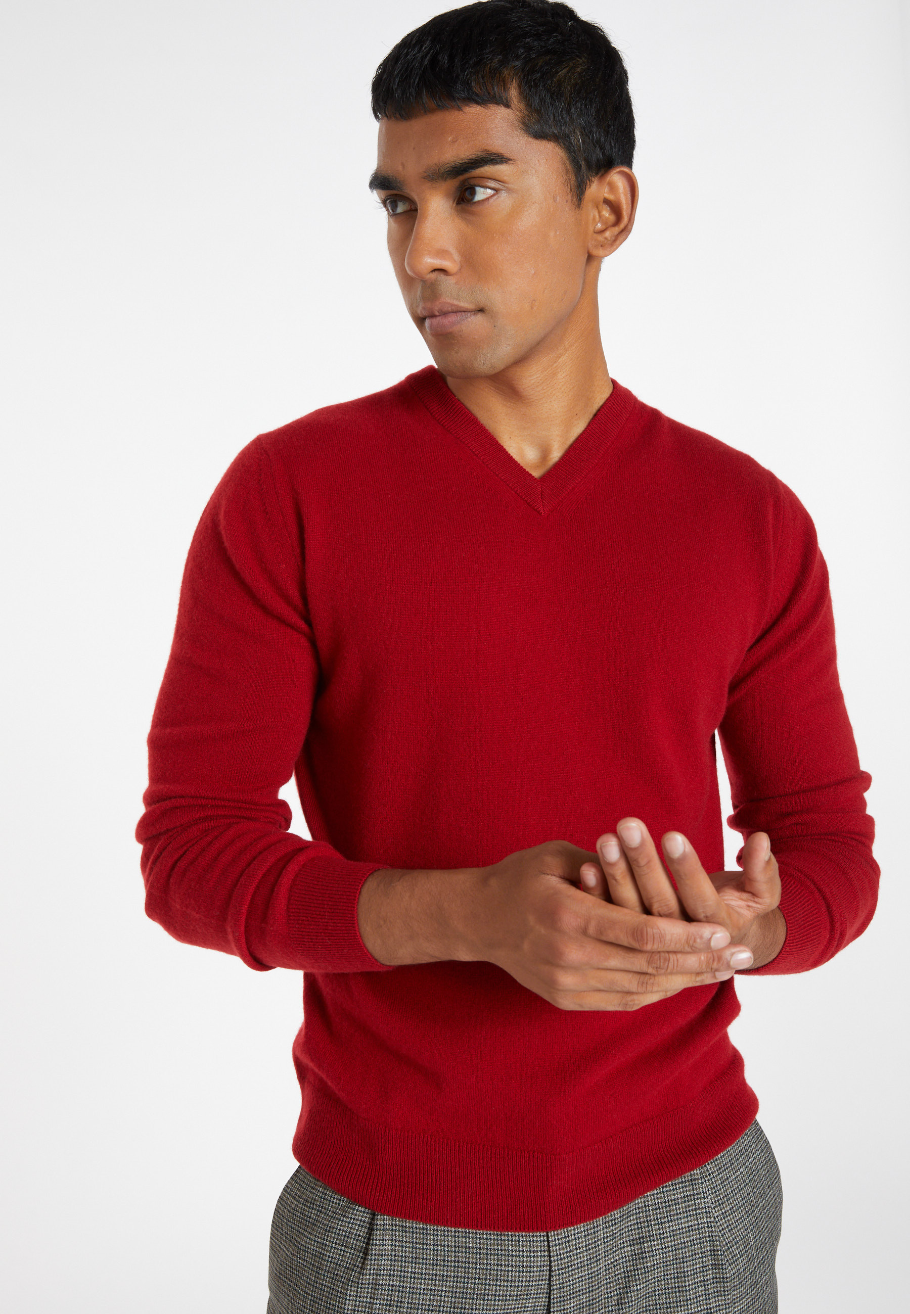 Pull col V en cachemire - Evann 8281