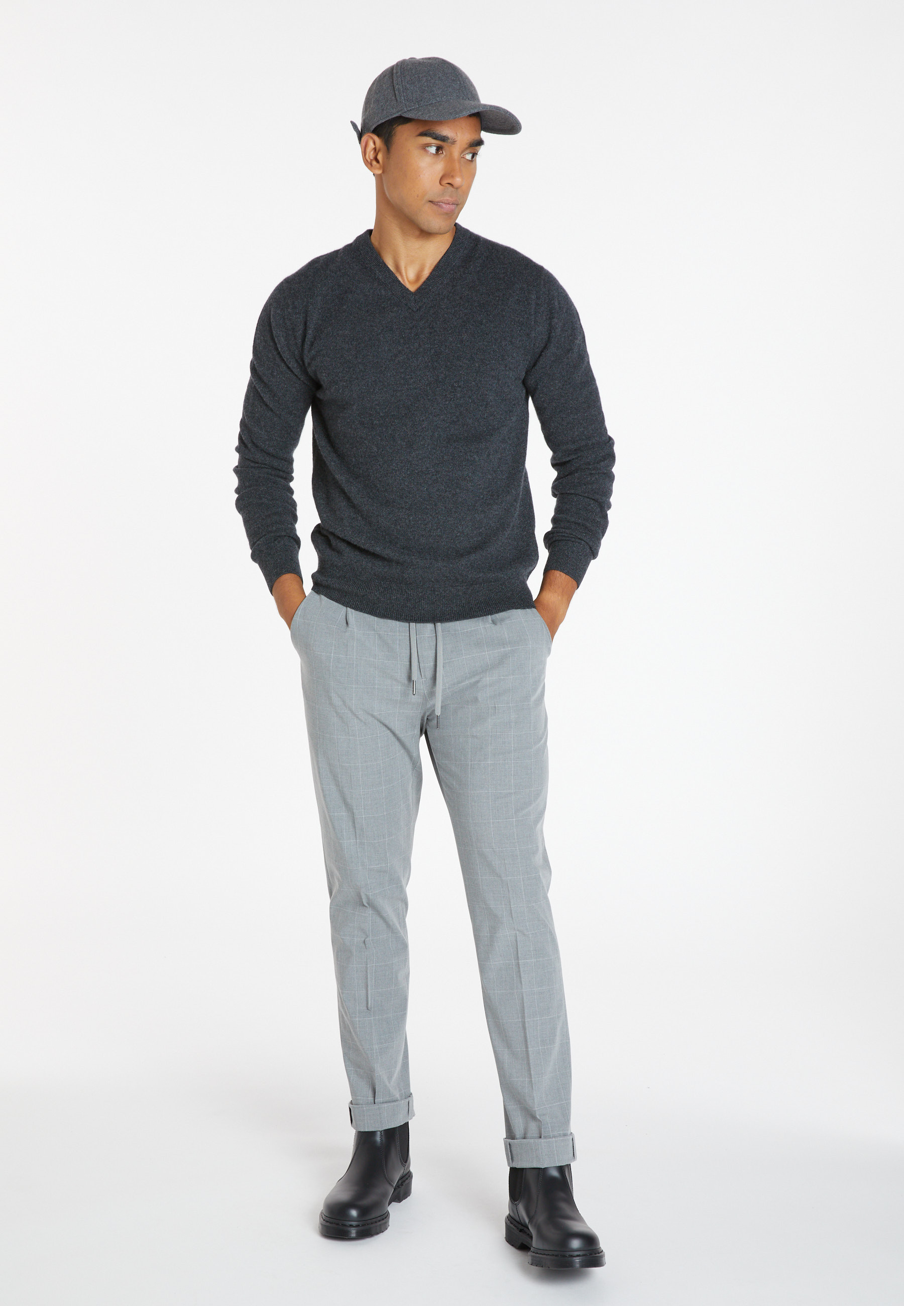 Pull col V en cachemire - Evann 8212