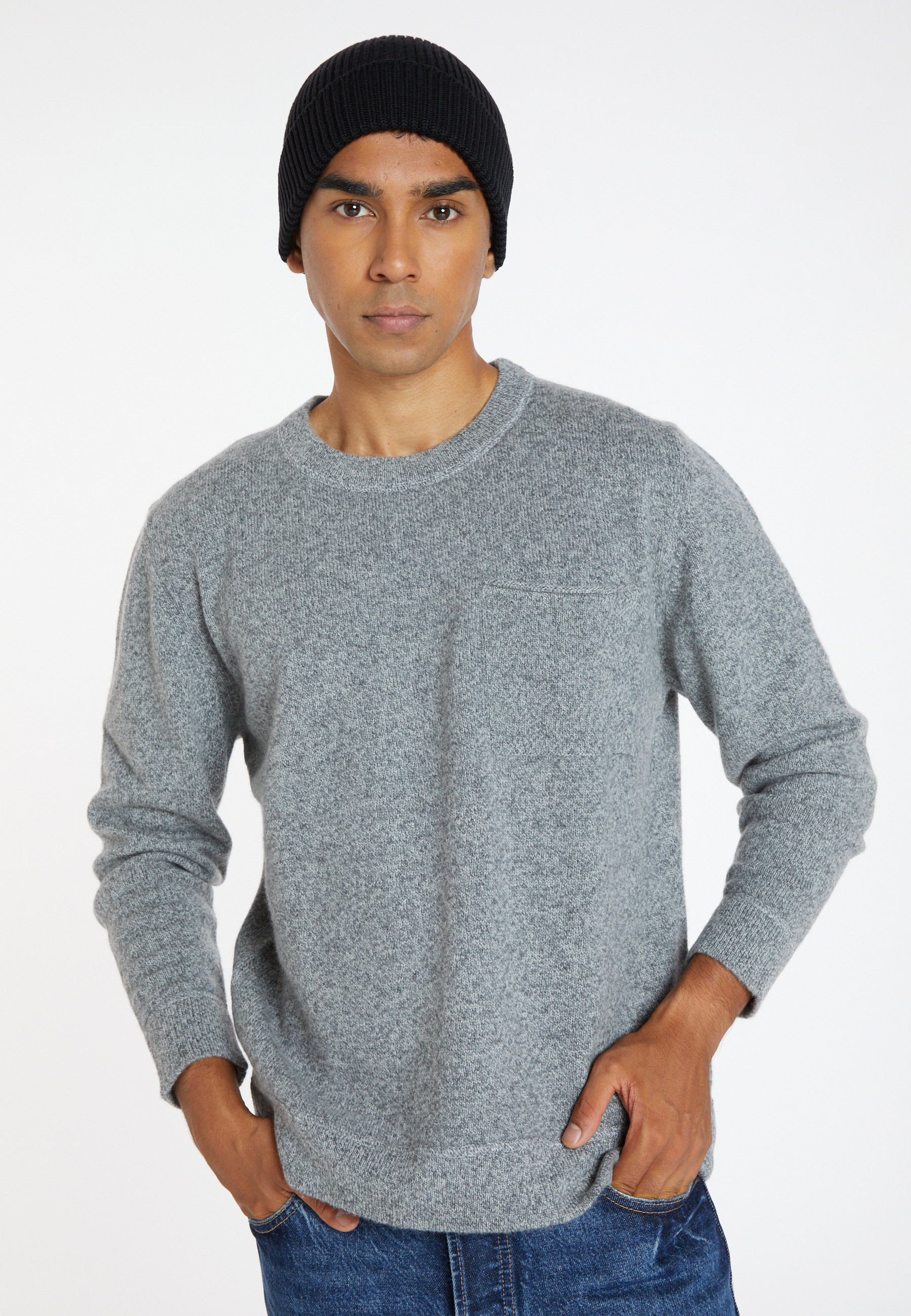 Pull en laine et cachemire avec poche - Sheridon 8211