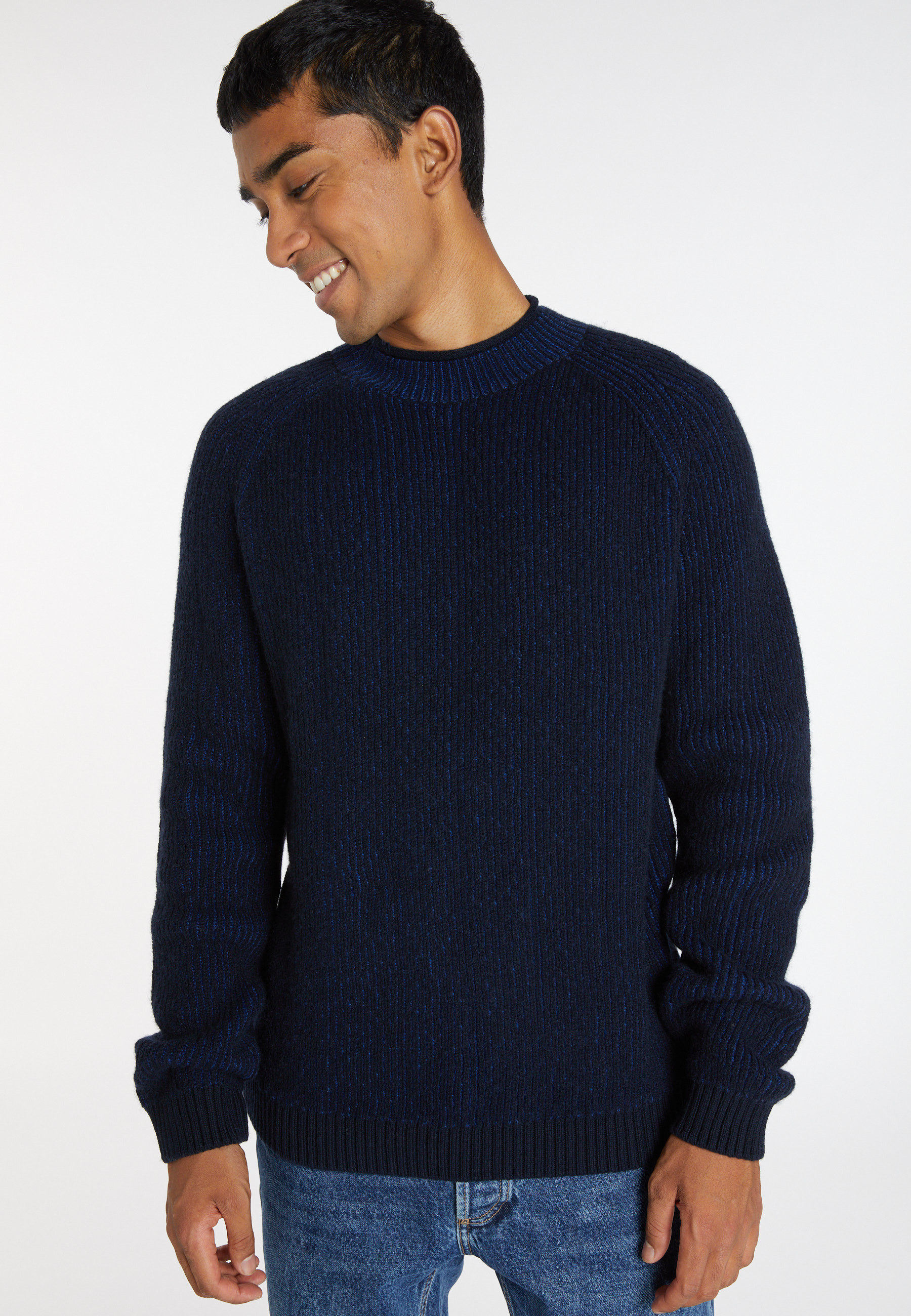 Pull maille cotelée en laine et cachemire - Sacha 8306