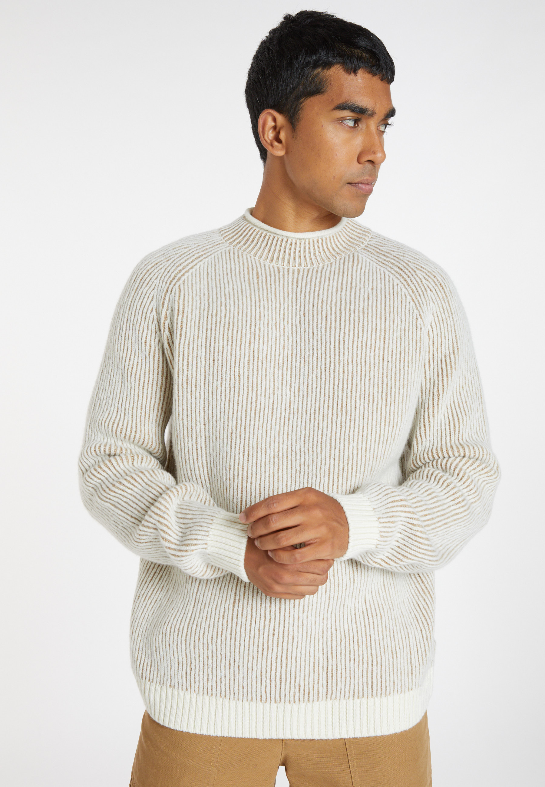Pull maille cotelée en laine et cachemire - Sacha 8315