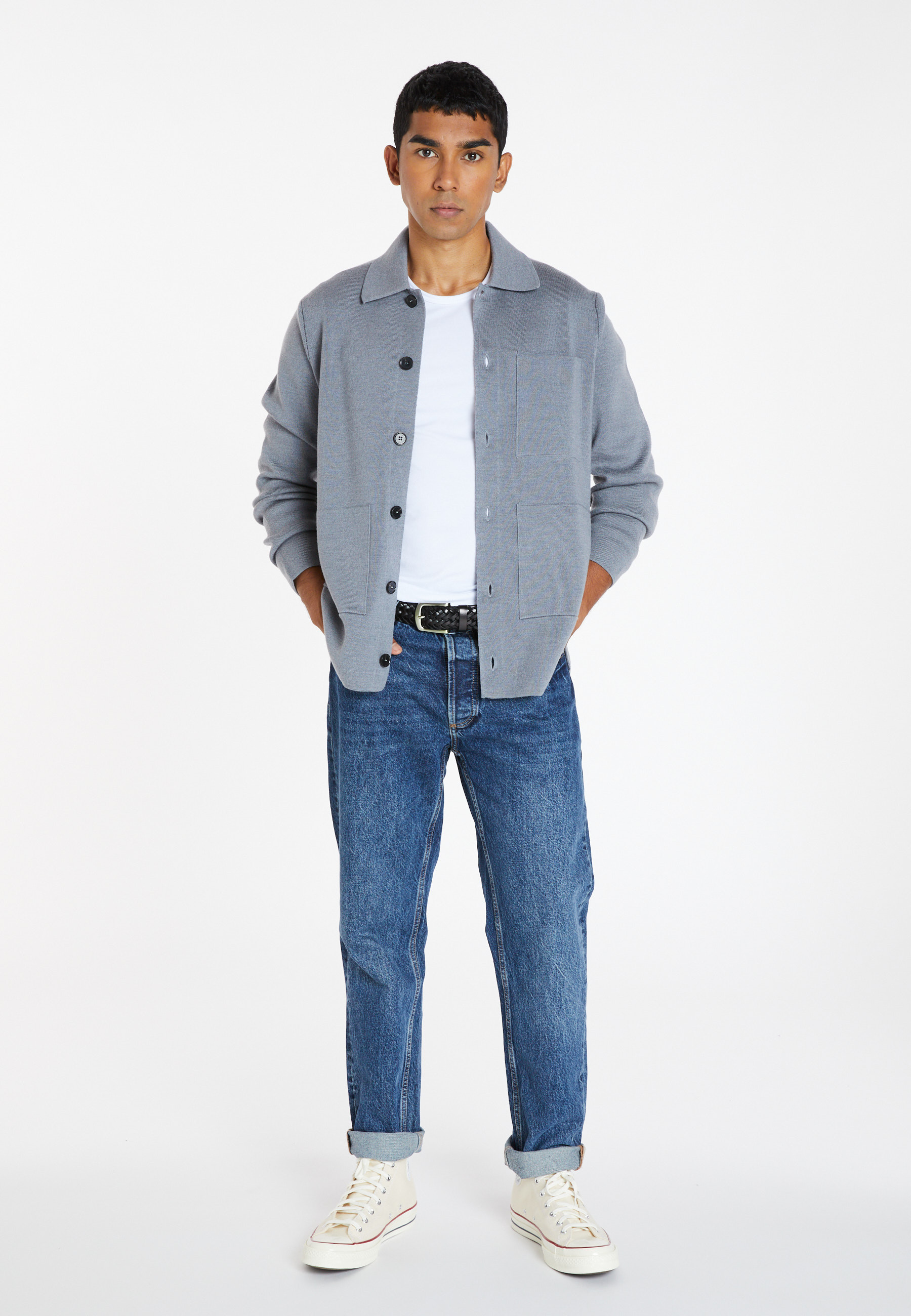 Merino wool button-down jacket - Samuel
