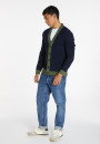 Two-tone merino wool cardigan - Silence