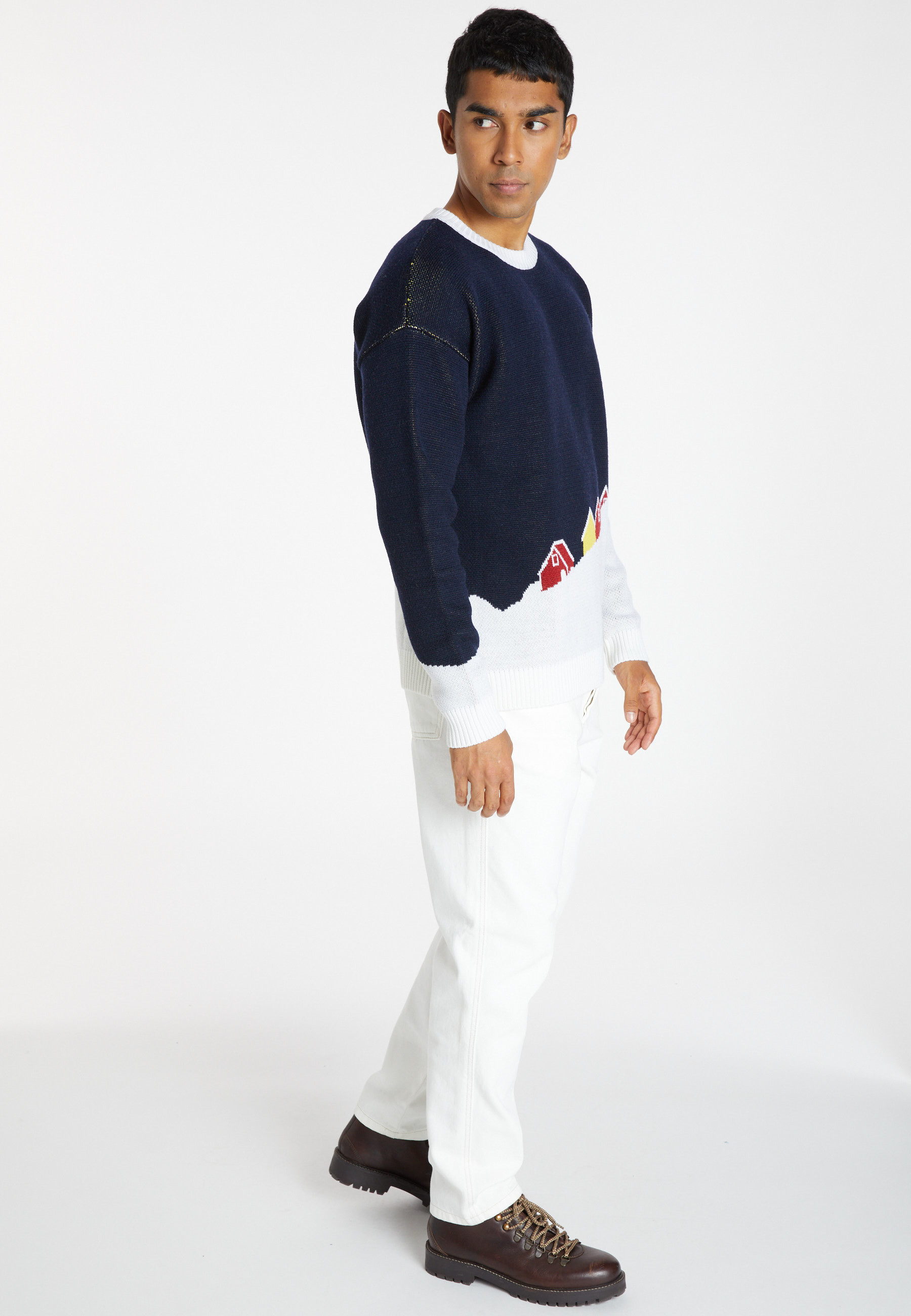 Pull graphique en laine mérinos - Stanley 8343