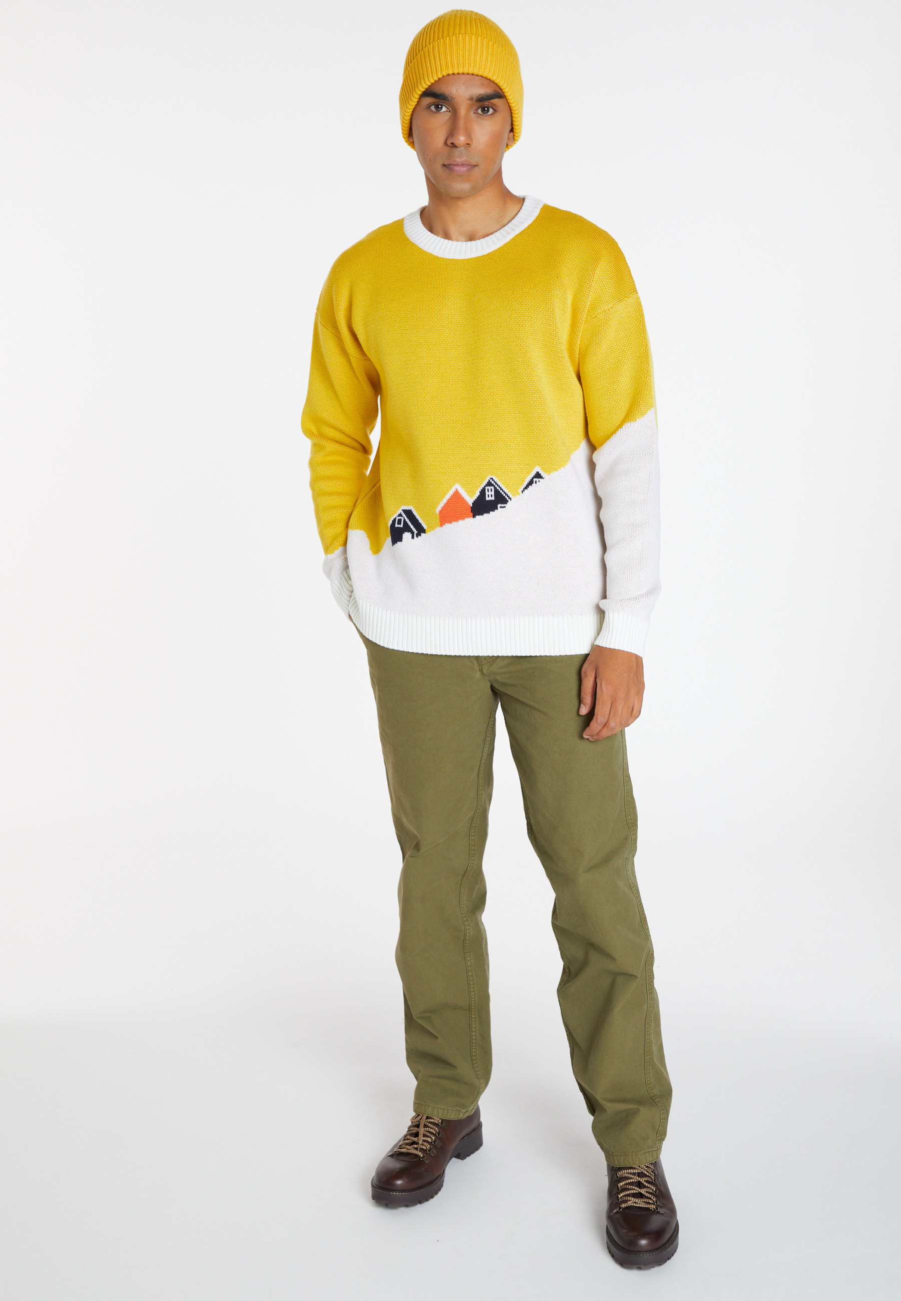 Pull graphique en laine mérinos - Stanley 8344