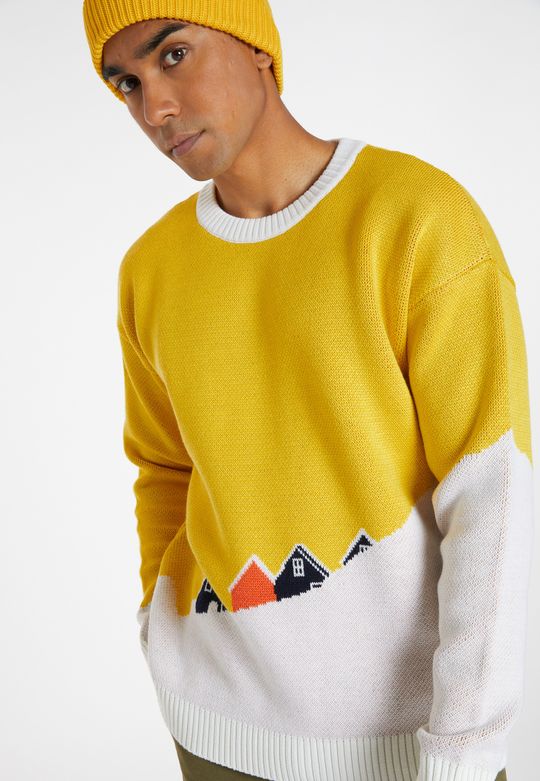 Pull graphique en laine mérinos - Stanley 8344