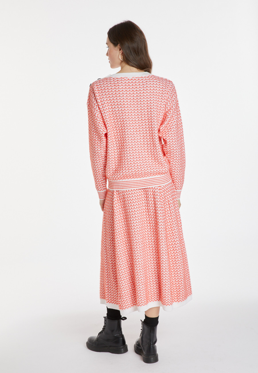 Pull motifs chevron en laine - Coralise
