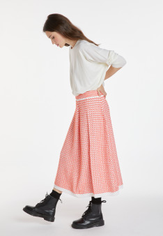 Long skirt in merino wool - Cecile