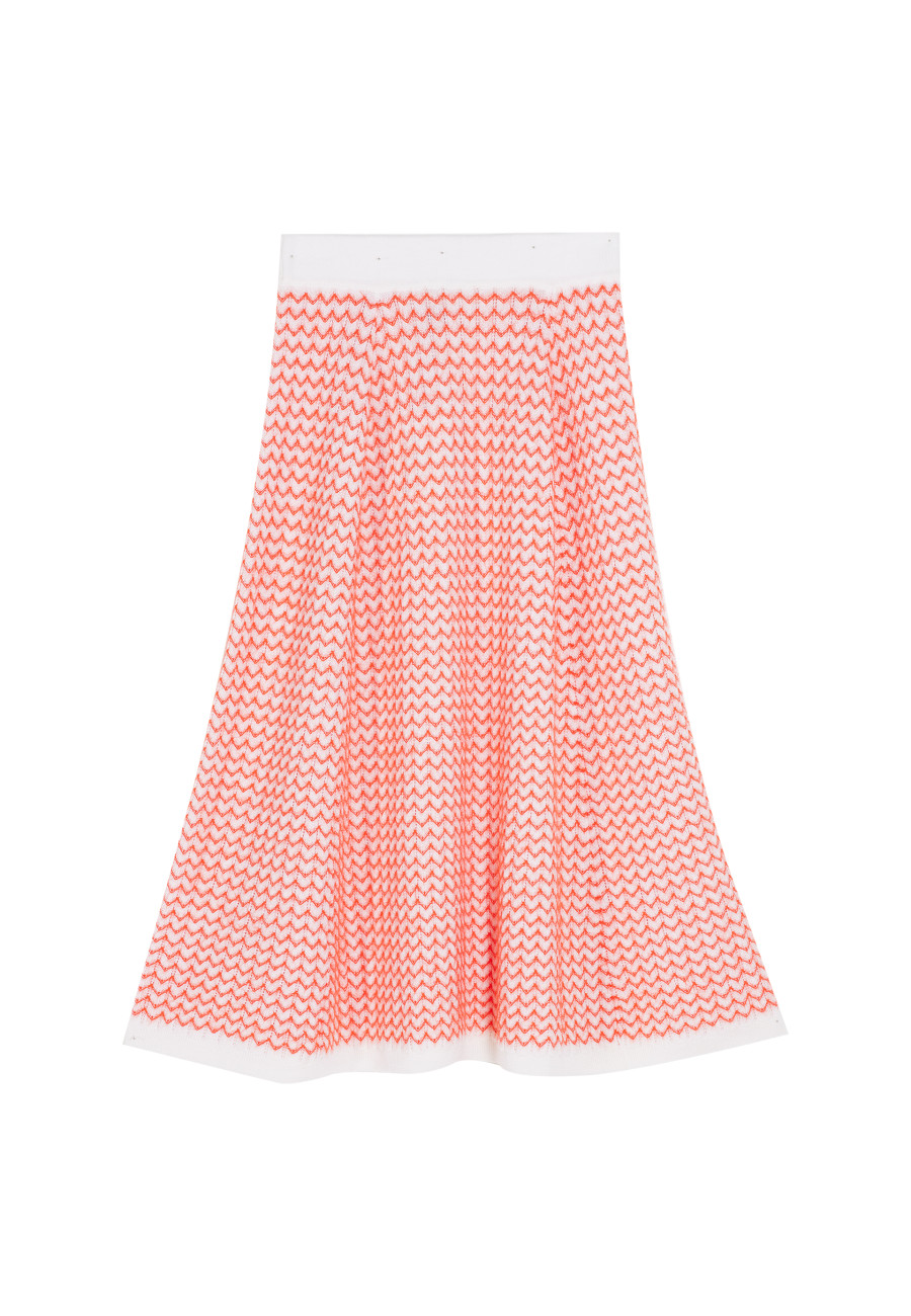 Long skirt in merino wool - Cecile