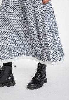 Long skirt in merino wool - Cecile