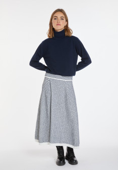 Long skirt in merino wool - Cecile