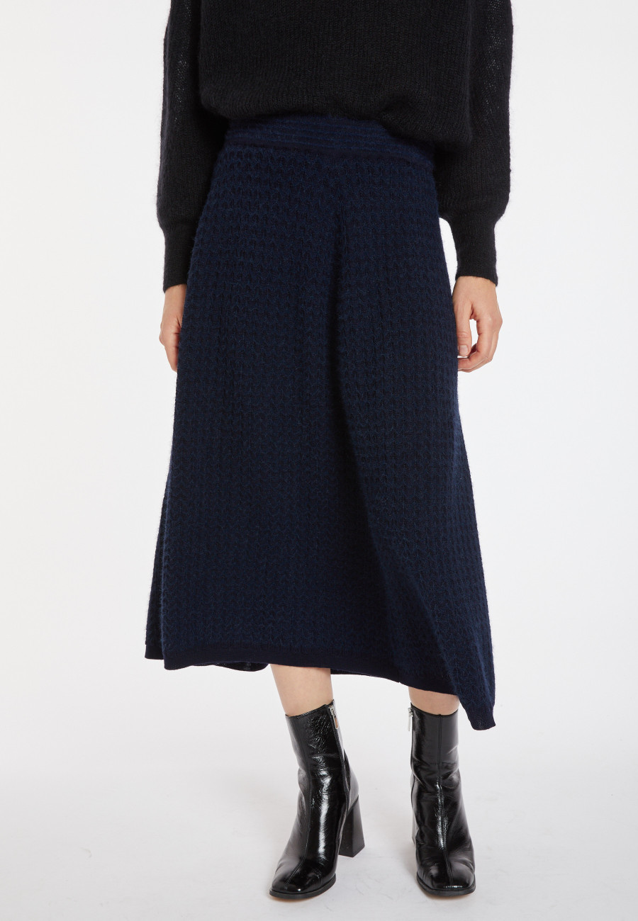 Long skirt in merino wool - Cecile