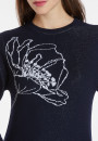 Long flared dress in merino wool - Charlize