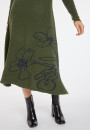 Long flared dress in merino wool - Charlize