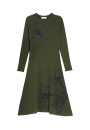Robe longue évasée en laine mérinos - Charlize 8302